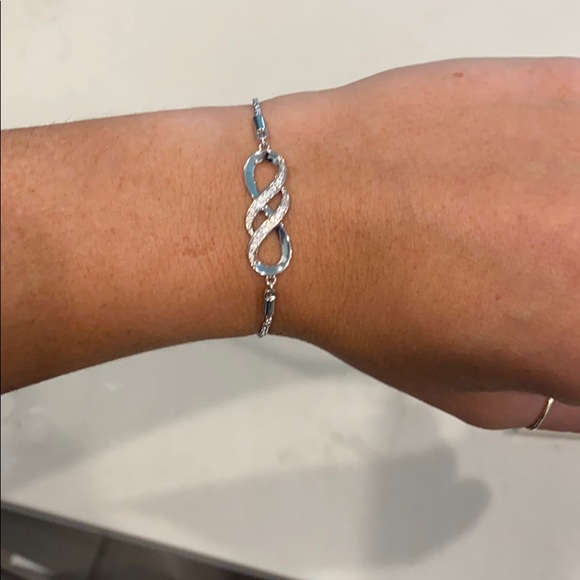 Silver Infinity Bracelet - Picture 2 of 3